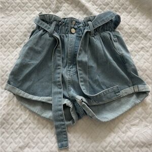 SHEIN High Waist Blue Denim Shorts
